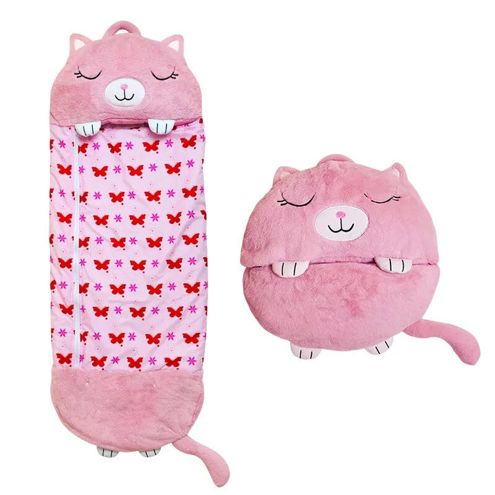 Cozy plush sleeping bag for children
