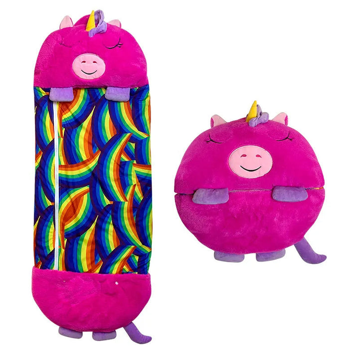 Cozy plush sleeping bag for children