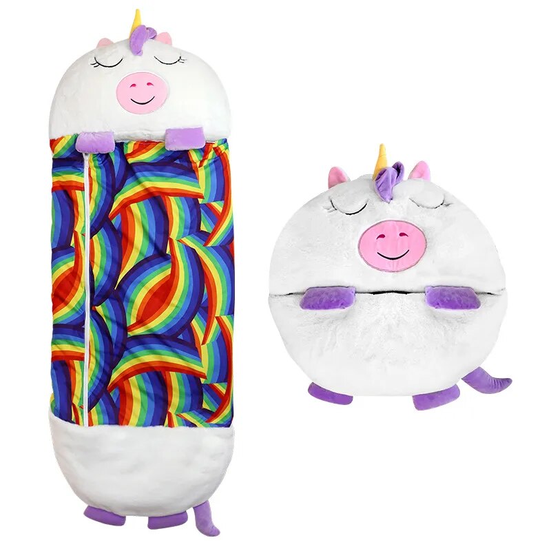 Cozy plush sleeping bag for children