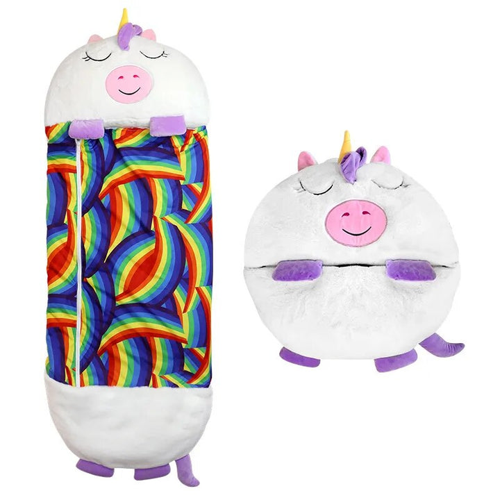 Cozy plush sleeping bag for children