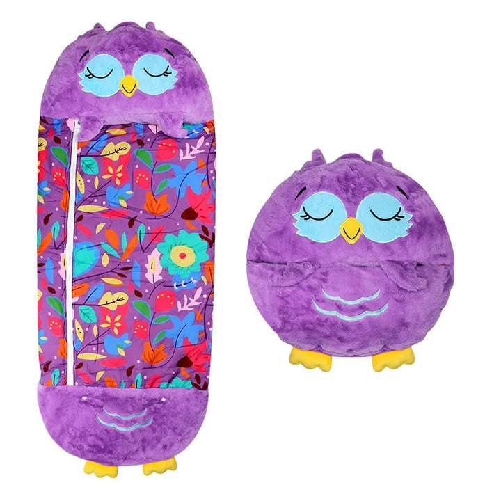 Cozy plush sleeping bag for children