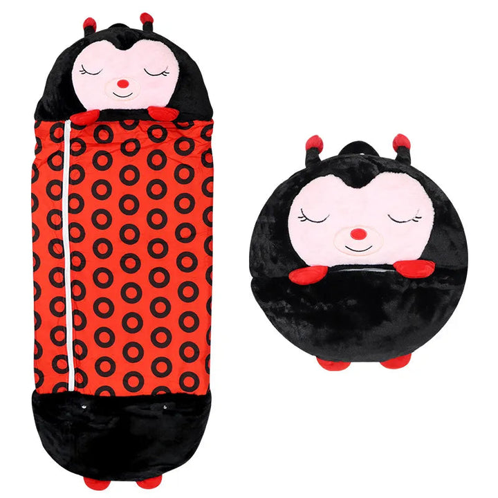 Cozy plush sleeping bag for children