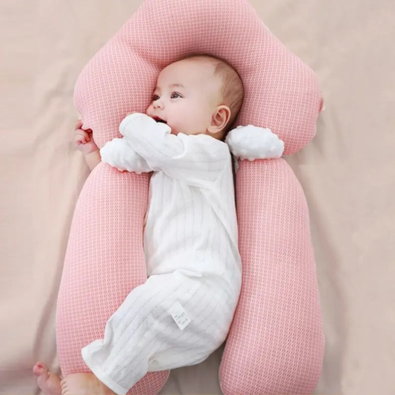 Ergonomic baby sleeping pillow with adjustable support