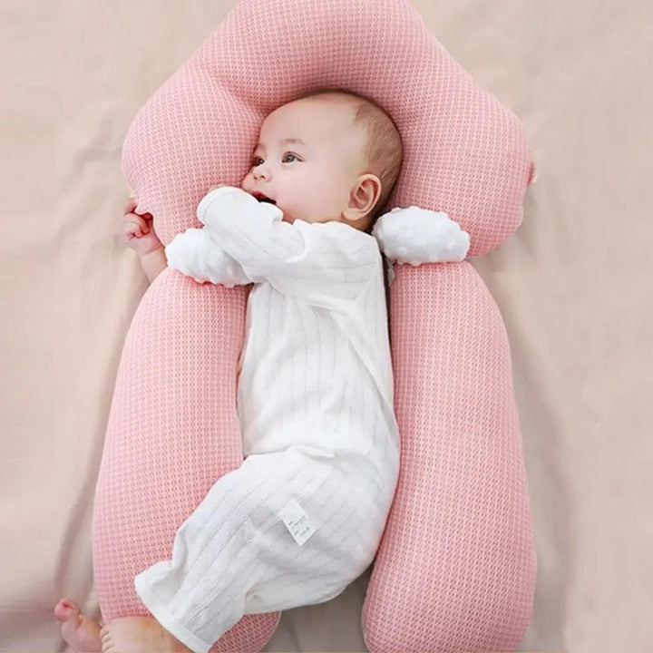Ergonomic baby sleeping pillow with adjustable support