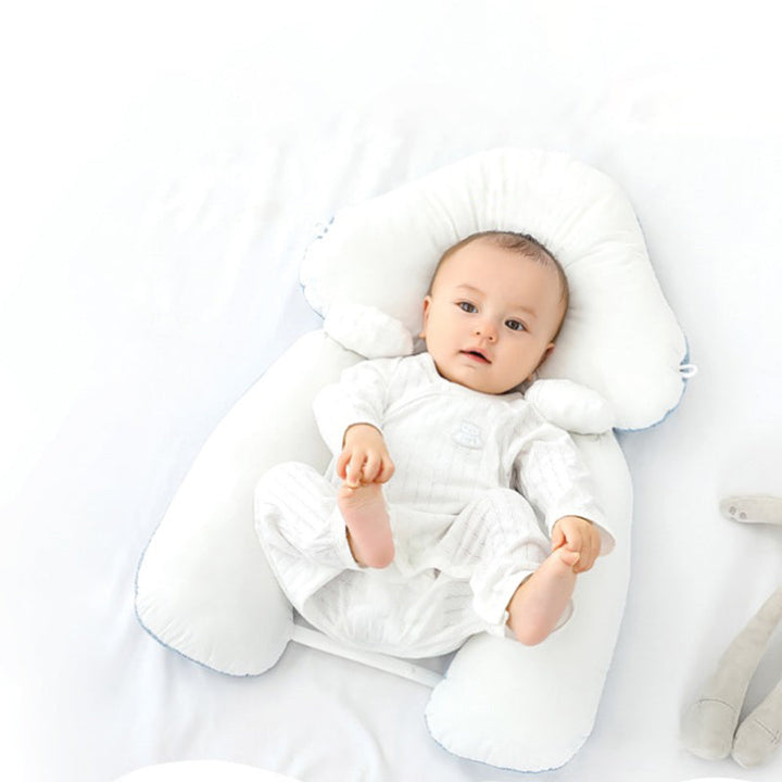 Ergonomic baby sleeping pillow with adjustable support