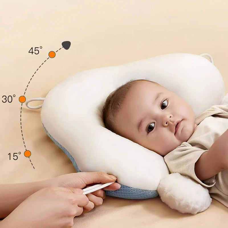 Ergonomic baby sleeping pillow with adjustable support