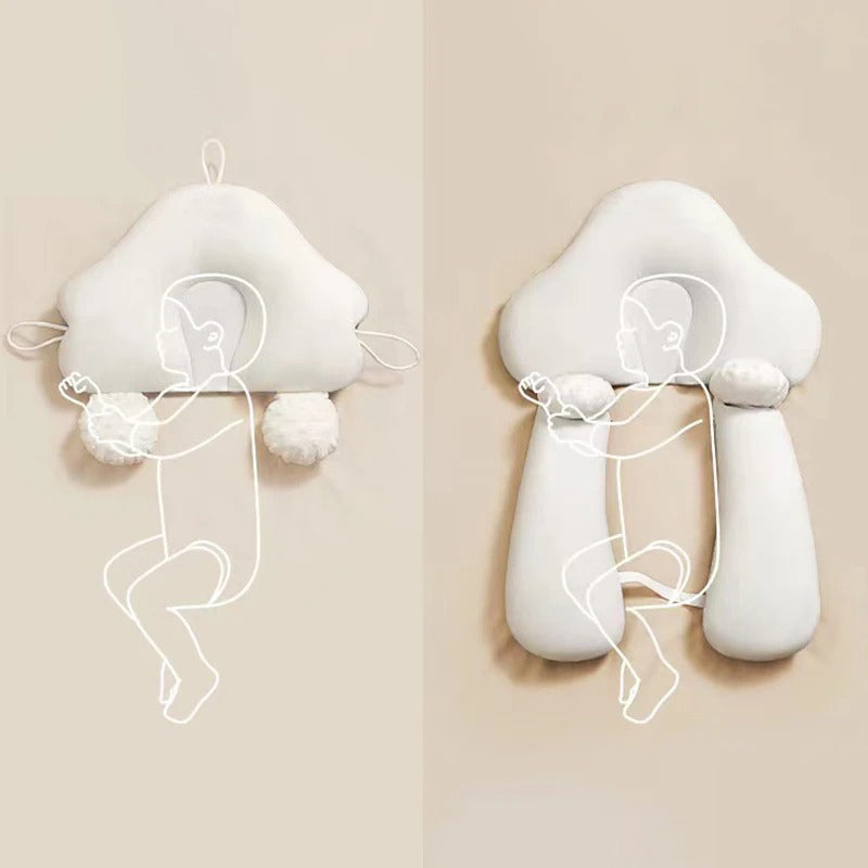 Ergonomic baby sleeping pillow with adjustable support