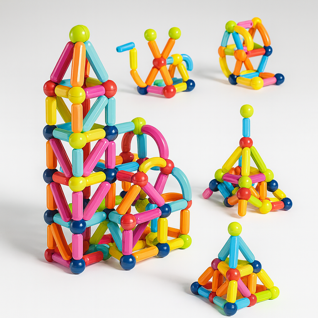 Magnetic Building Blocks Learning Toy Set