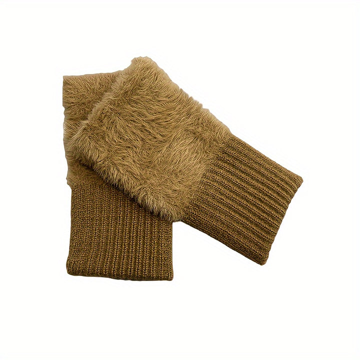 Fingerless winter gloves for women