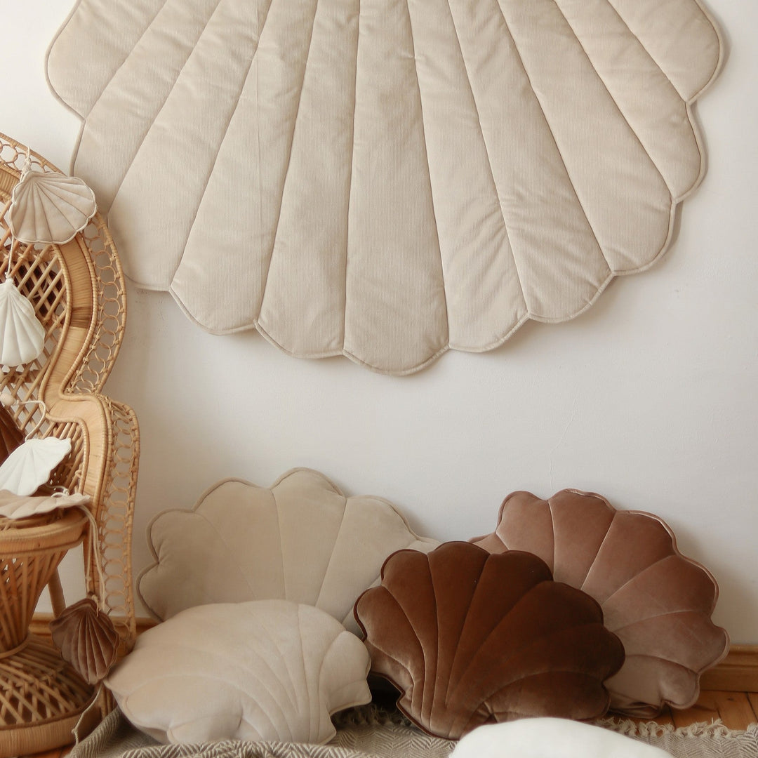 Spielmatte Bio-Baumwolle Samt Beige