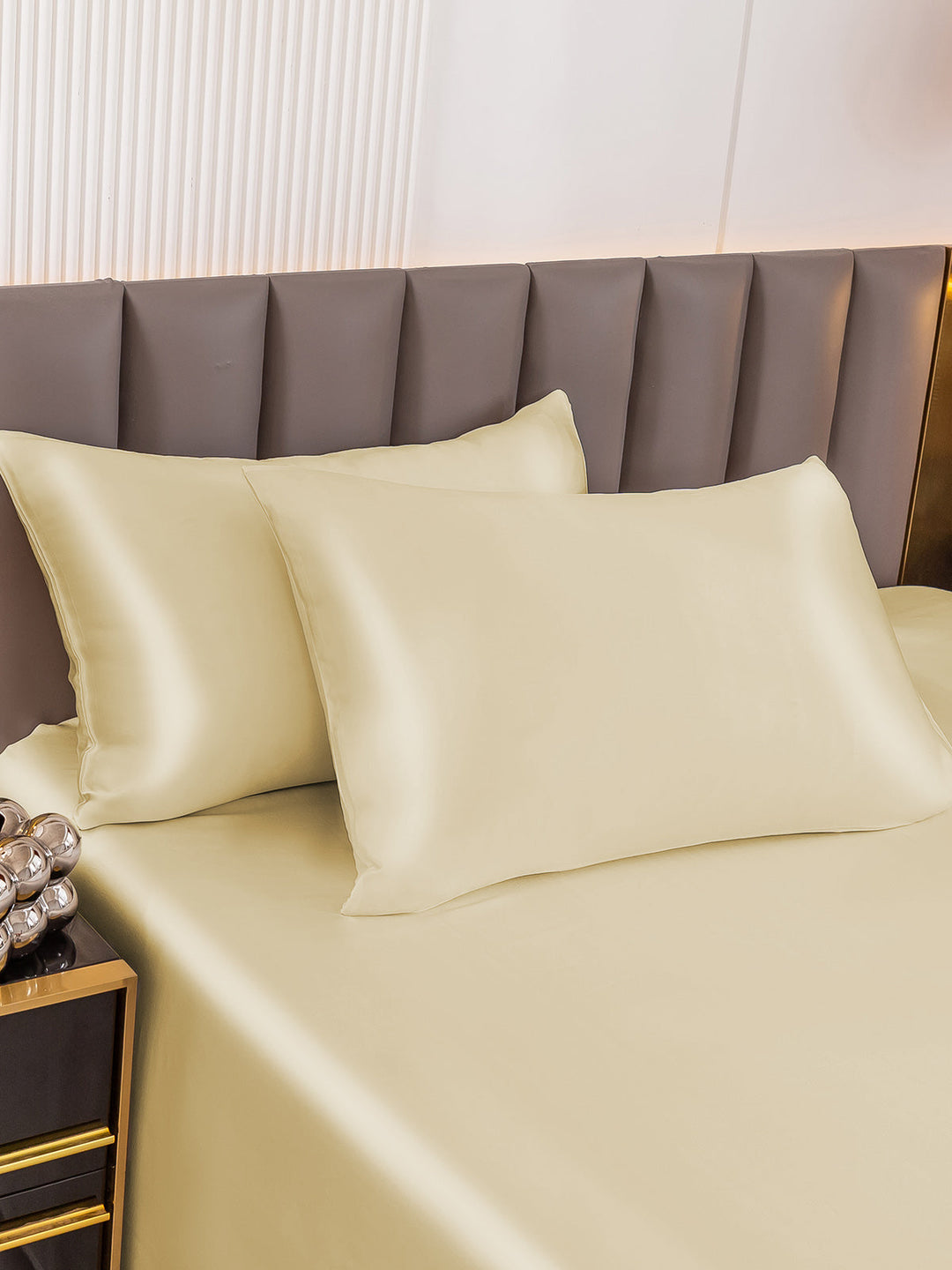 Zweiteiliges Kissenbezug-Set mit Reißverschluss – Glattes Kopfkissen-Set in Uni-Farben