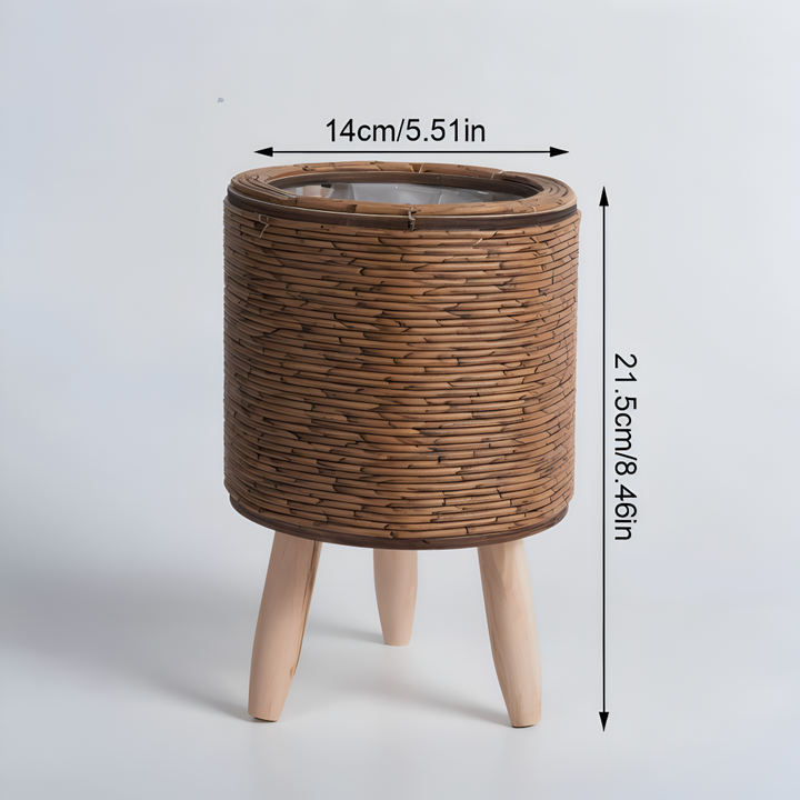 Künstlicher Korb Pflanzer Rustikaler Rattan Blumentopf