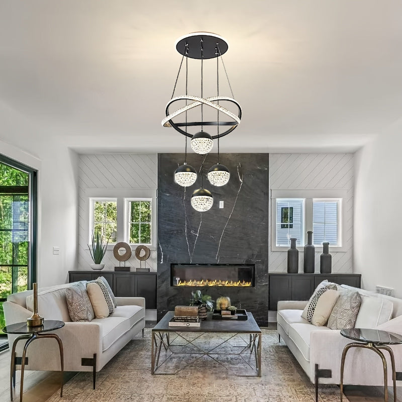 Kristall led kronleuchter modern für esszimmer