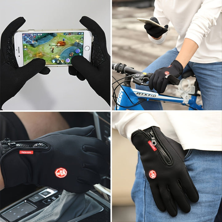 Wind and waterproof touchscreen gloves for men