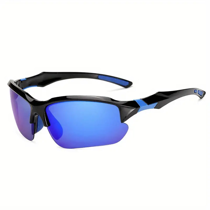Sporty polarized sunglasses with UV400 protection for outdoor activities