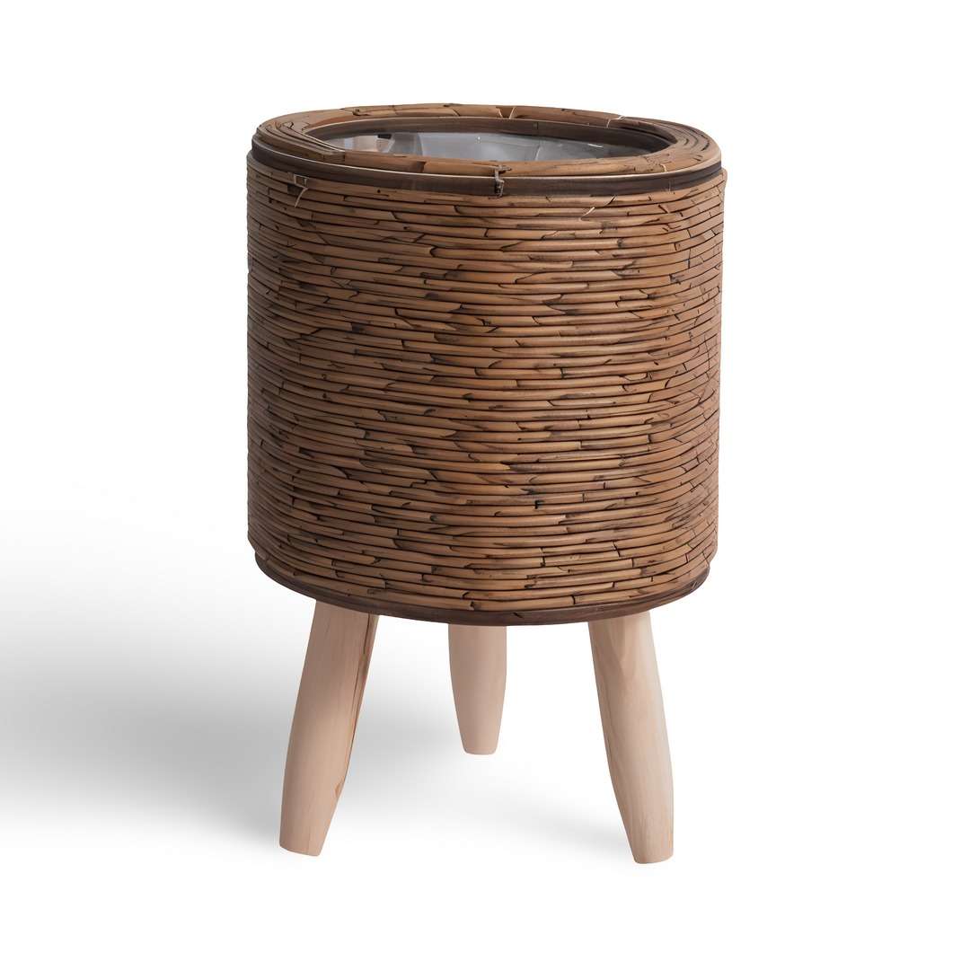 Künstlicher Korb Pflanzer Rustikaler Rattan Blumentopf