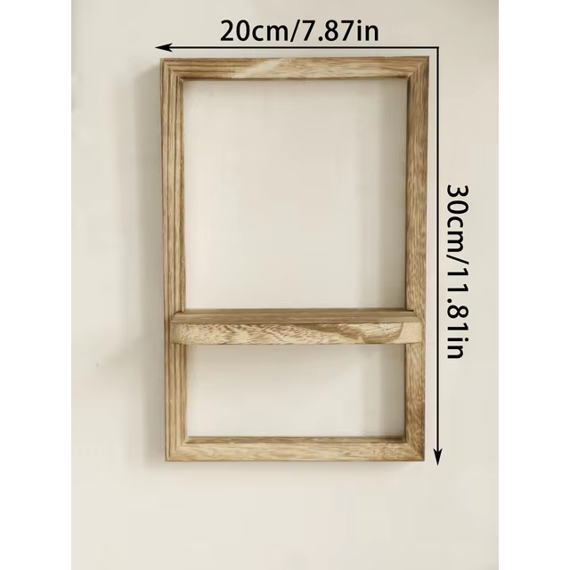 Holz-Wandregal mit Rahmen