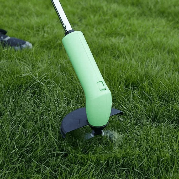Compact cordless lawn trimmer for precise garden care