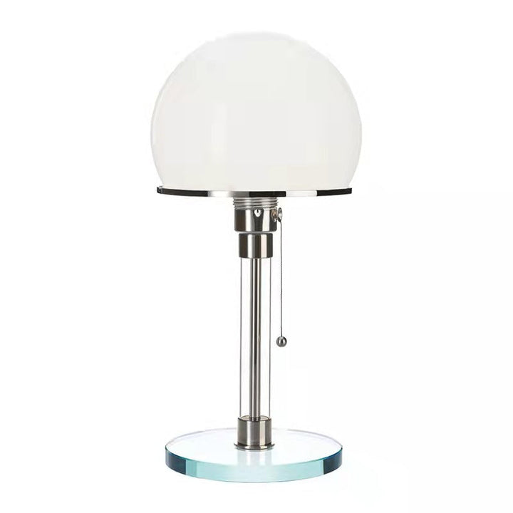 Table Lamp Glass Bauhaus Design With Pull Switch