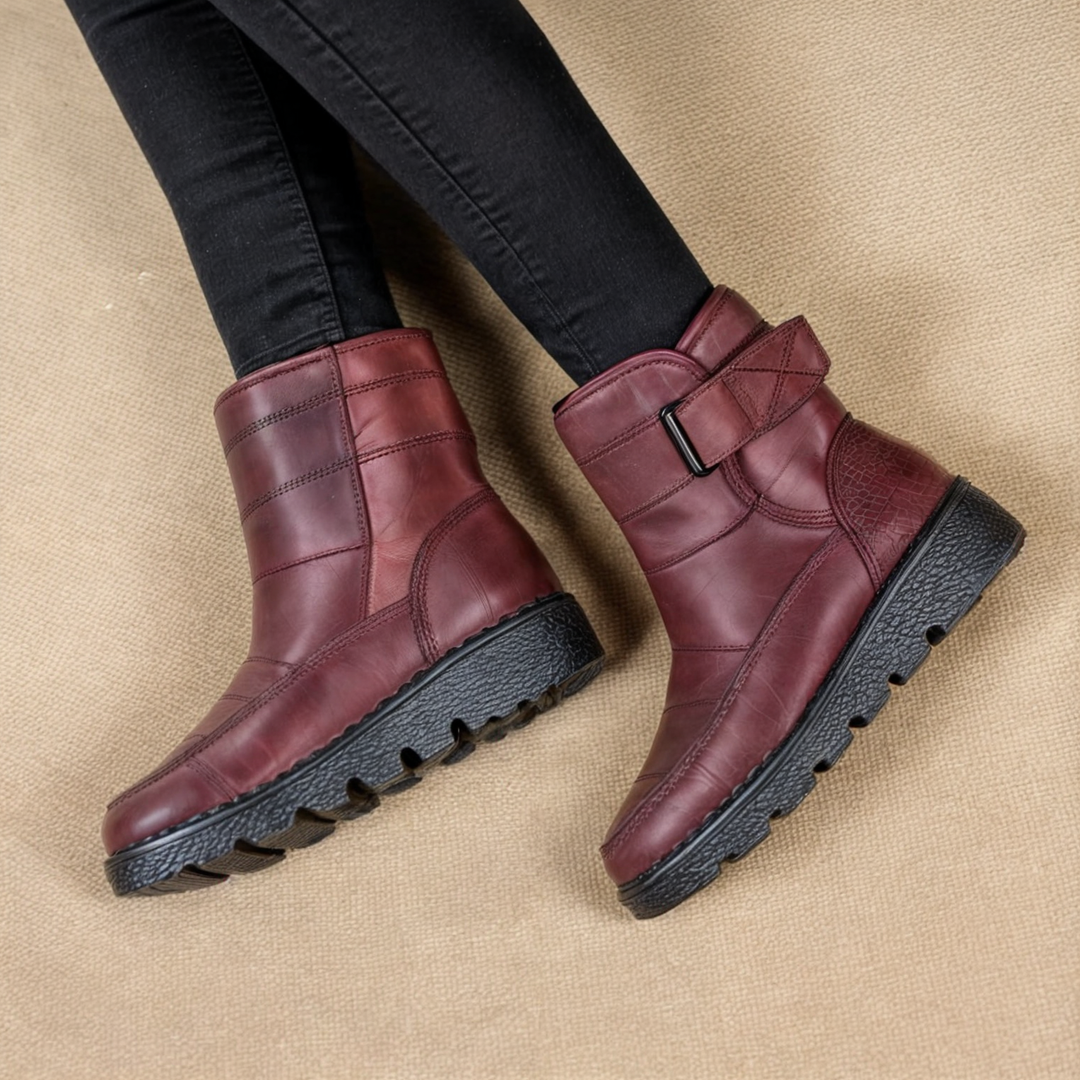 Women's Snow Boots with Non-Slip Sole and Waterproof Design 