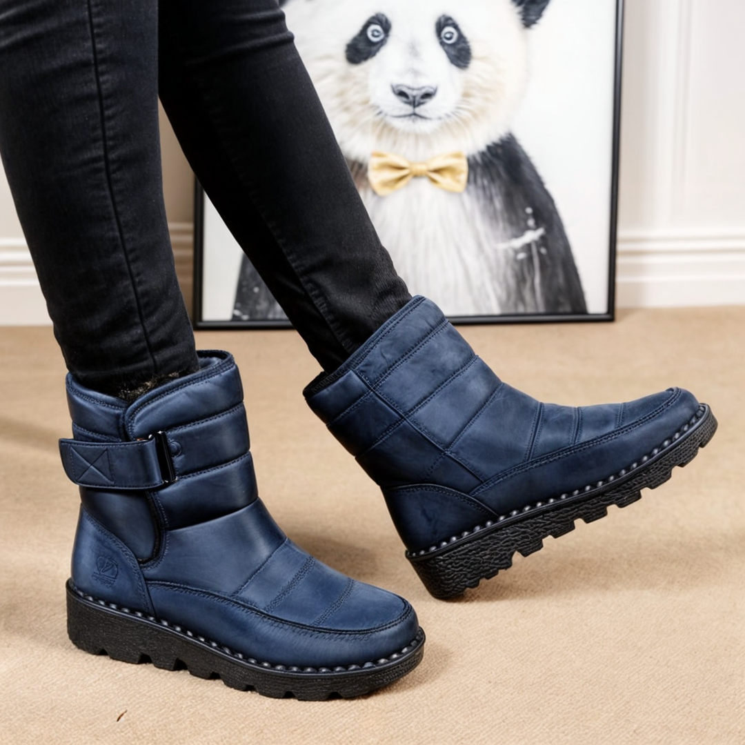 Women's Snow Boots with Non-Slip Sole and Waterproof Design 