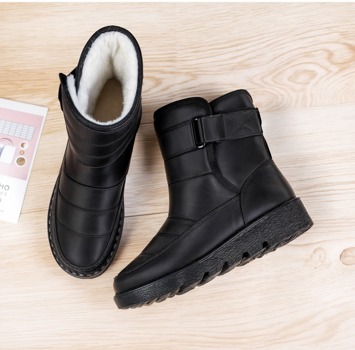 Women's Snow Boots with Non-Slip Sole and Waterproof Design 