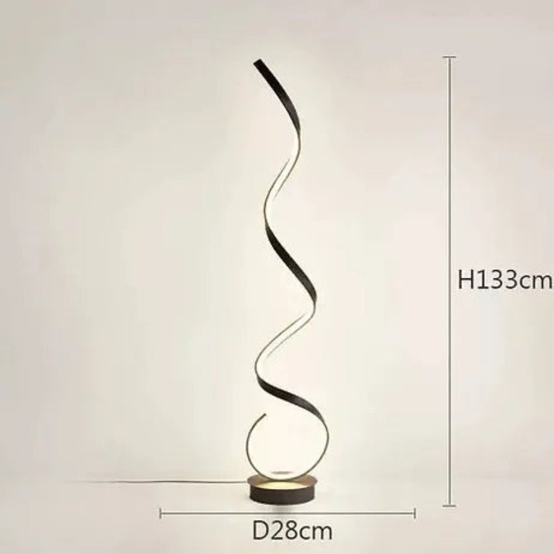 Minimalist LED floor lamp with floating light design