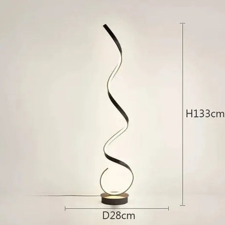 Minimalist LED floor lamp with floating light design