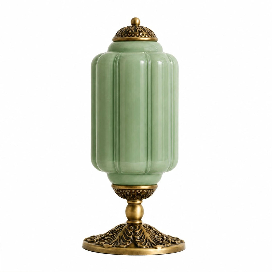 Table Lamp Glass Textured Cream Retro Design