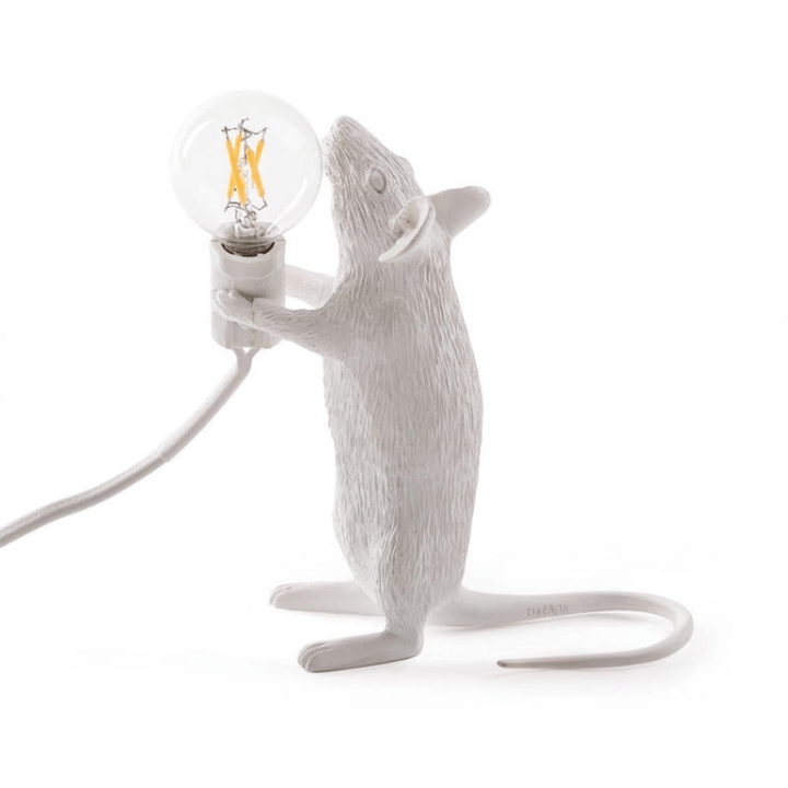 Decorative table lamp in mouse design