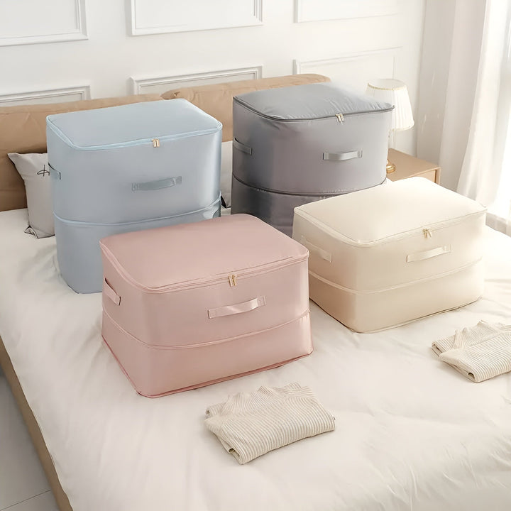 Space-saving airtight storage bags for clothes and bedding