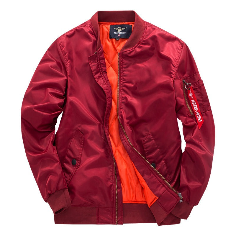 Men's Casual Jacket with Zipper for Outdoor Use 