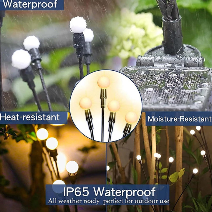 Solar-Gartenstecklichter 2er-Pack 70 cm 6 LED