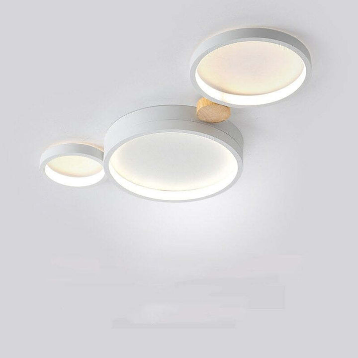 Modern LED ceiling light with grey metal rings 