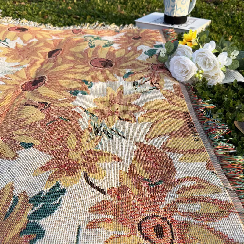 Picknickdecke Wasserdicht Leichtes Blumendesign 180x230cm