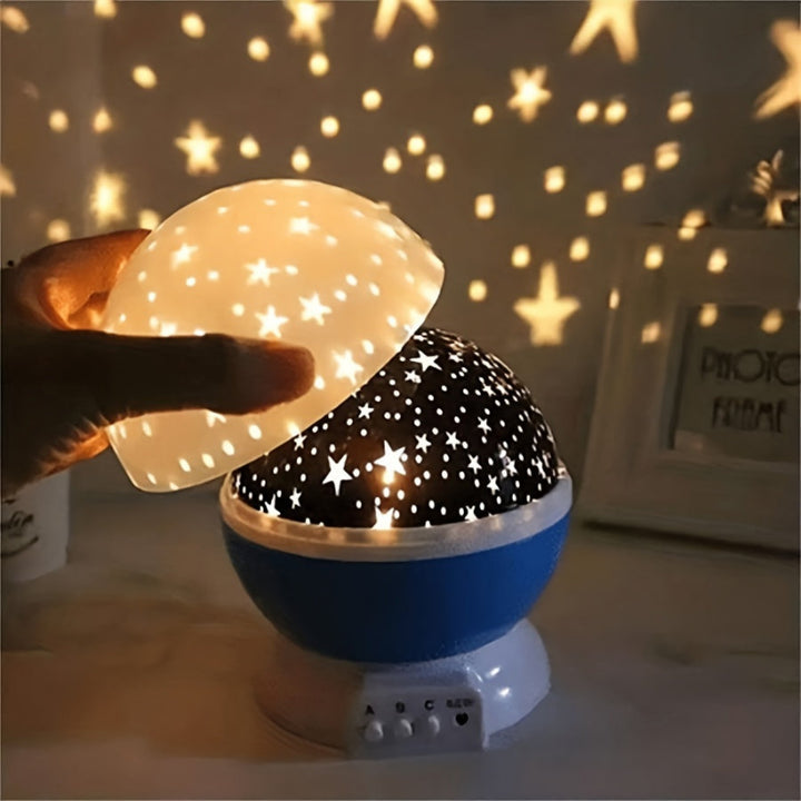 360° Starry Sky Projector with 12 Color Modes – LED Galaxy Night Light