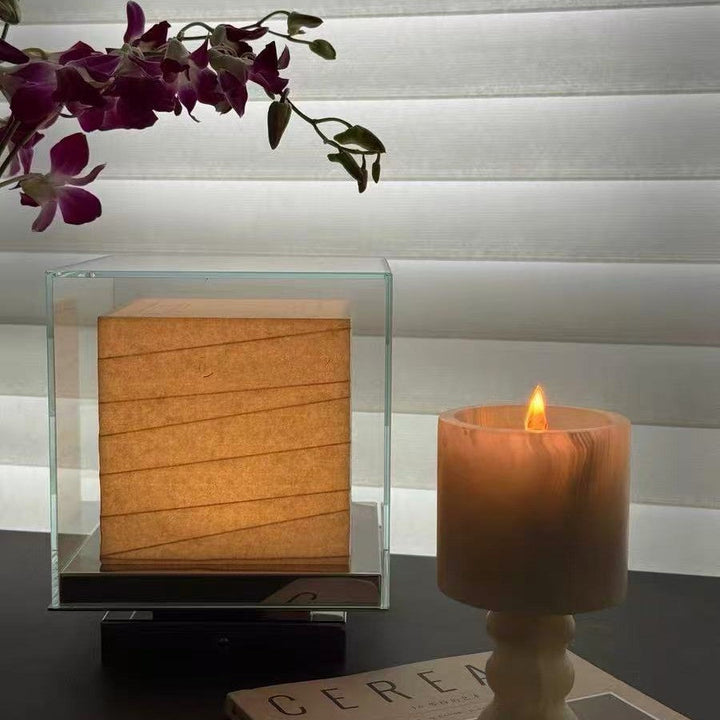 Table Lamp Square Paper Wireless Decorative