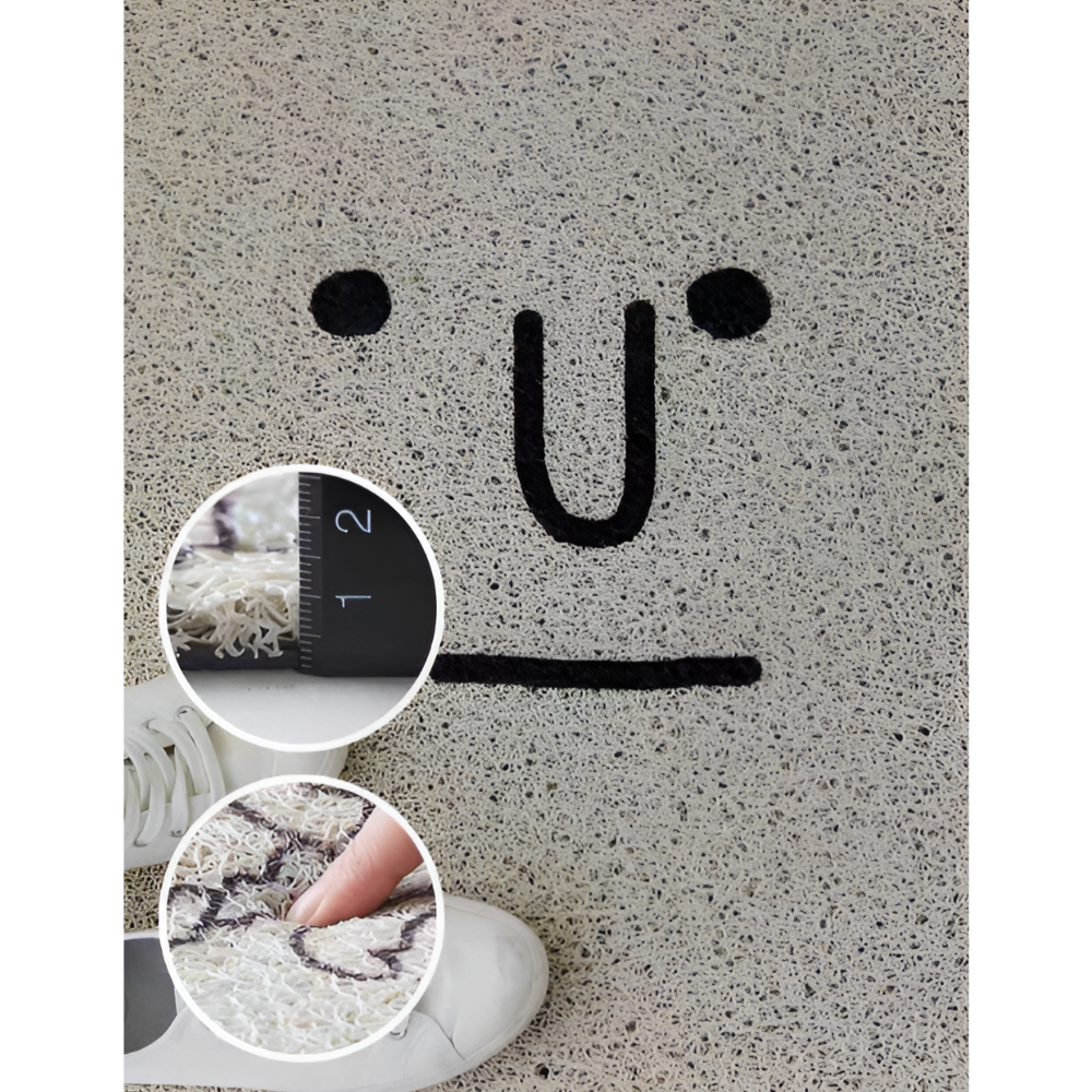 PVC-Rutschfester Fußmatte mit Smiley-Gesicht Bedruckter Eingangsbereich-Teppich