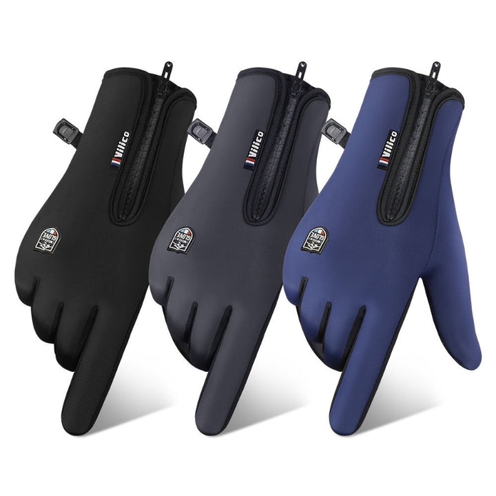 Warm windproof touchscreen gloves for men