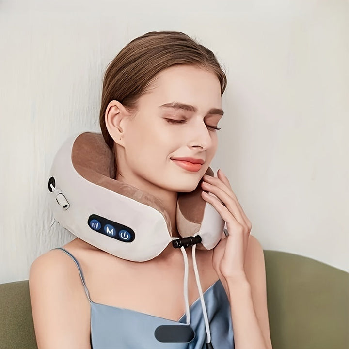 Electric neck pillow for women – U-shaped massage pillow with USB charging