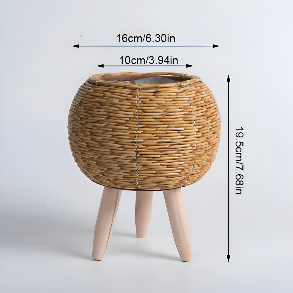 Künstlicher Korb Pflanzer Rustikaler Rattan Blumentopf