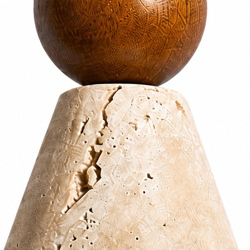 Pendant Light Travertine Cone Design