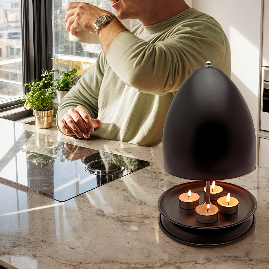 Einzigartiger tragbarer Heizstrahler aus Metall mit Kerzenheizung für drinnen und draußen