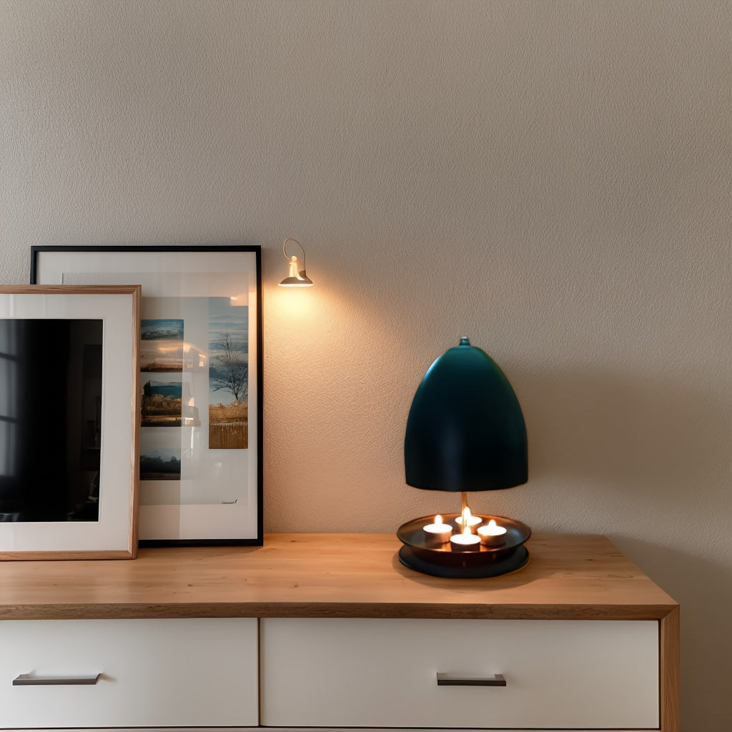 Einzigartiger tragbarer Heizstrahler aus Metall mit Kerzenheizung für drinnen und draußen