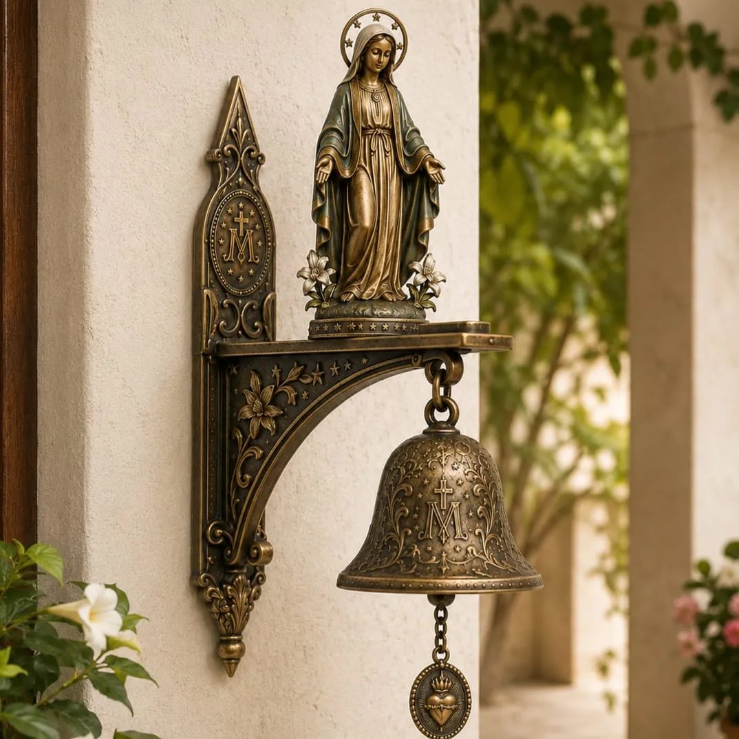 Wandglocke Bronze Marienmotiv
