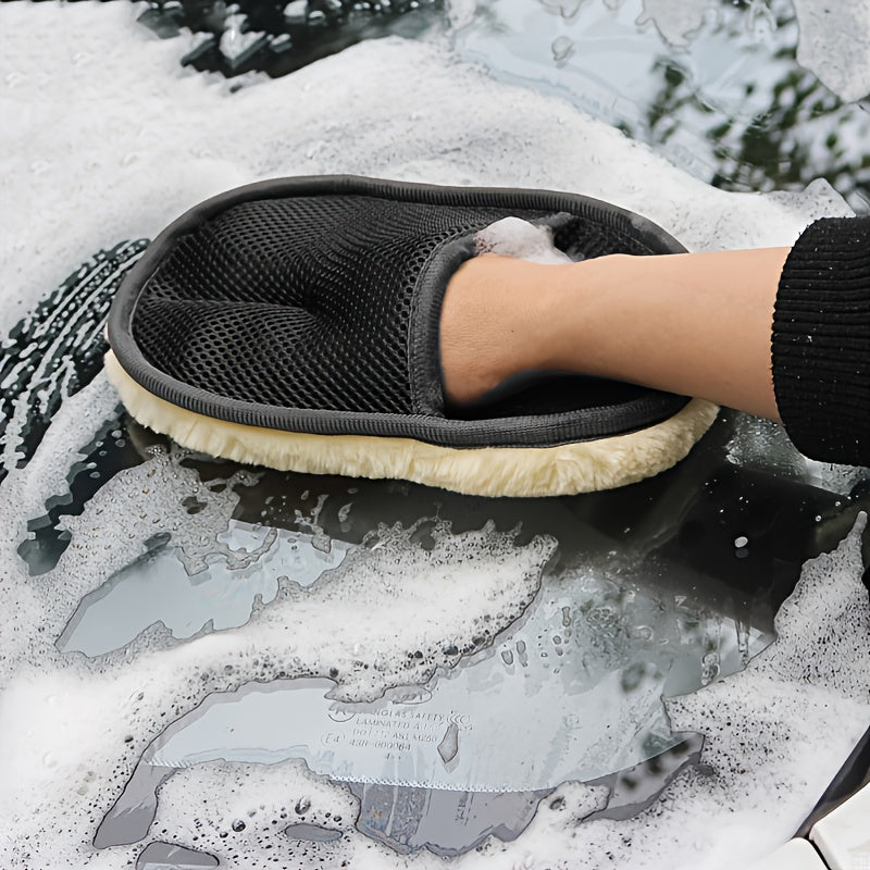 Ultra-soft microfiber car cleaning glove