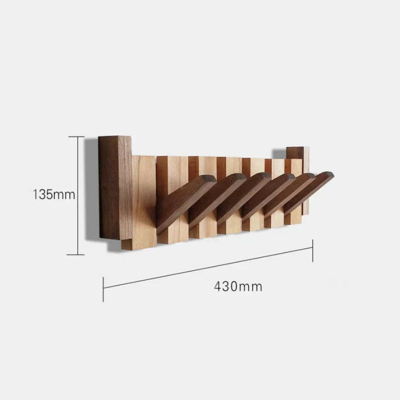 Wooden wall hook - Stylish piano-style coat hook for hallway, office and bedroom