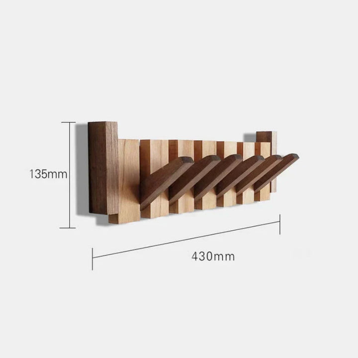 Wooden wall hook - Stylish piano-style coat hook for hallway, office and bedroom