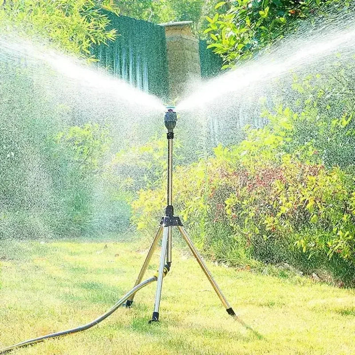 Gartensprinkler 360 Grad drehbar mit Teleskop-Stativ
