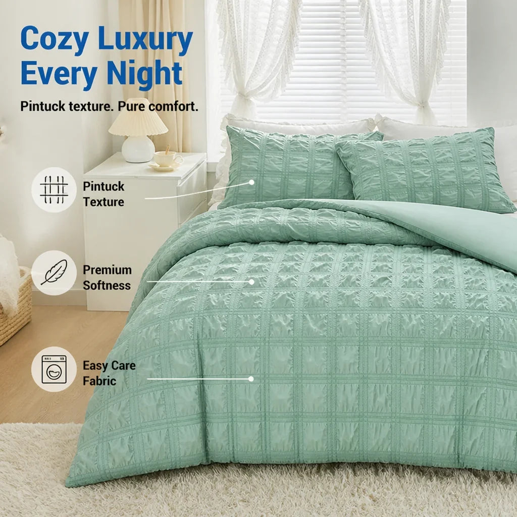 Bettbezug des CozyNest Bettwäsche-Sets mit strukturierter Oberfläche